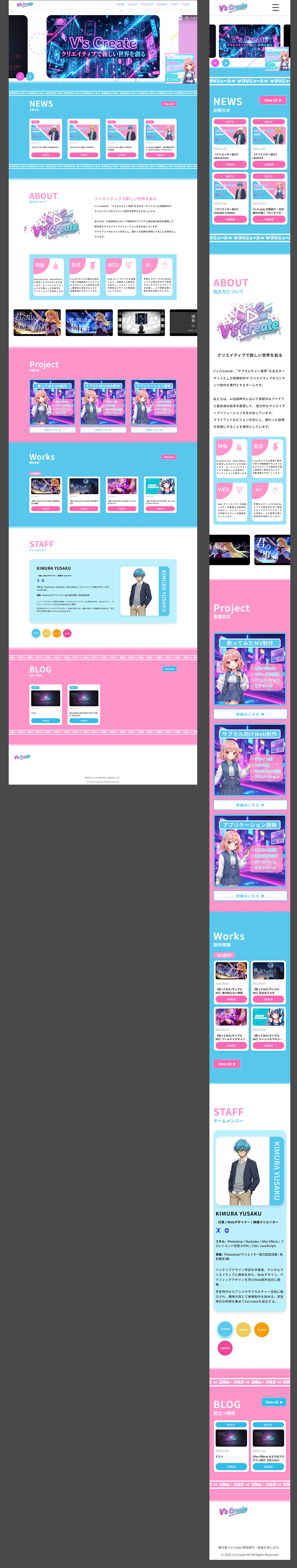 レスポンシブデザインのモックアップ