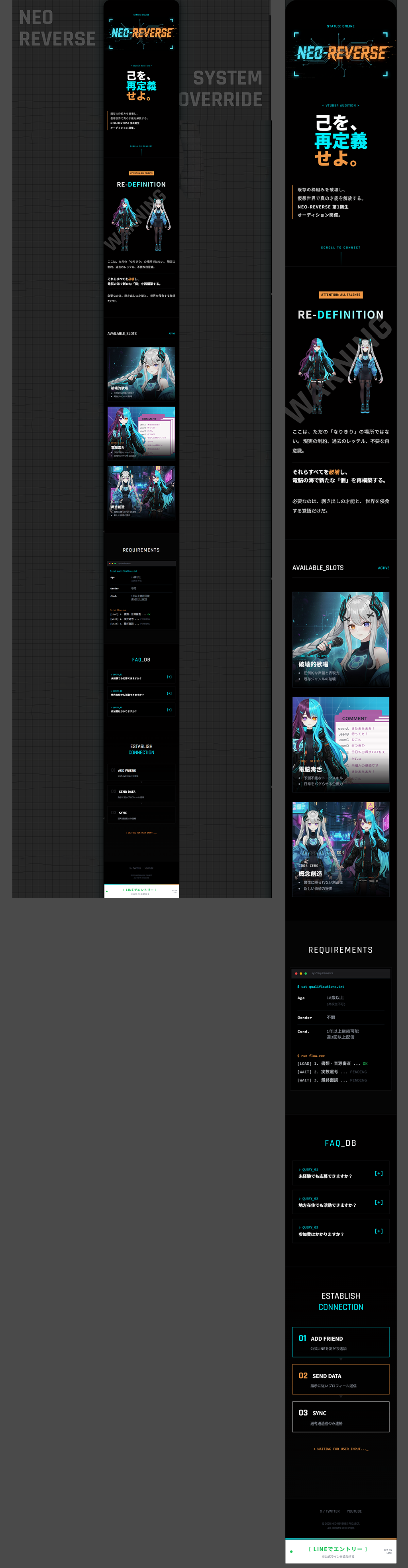 レスポンシブデザインのモックアップ